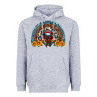 Heather Grey saddle sunflower horseshoe rainbow Heavyweight Hoodie - Artiststas
