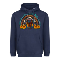 Navy saddle sunflower horseshoe rainbow Heavyweight Hoodie - Artiststas