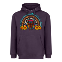 Plum saddle sunflower horseshoe rainbow Heavyweight Hoodie - Artiststas