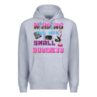 Heather Grey mind my own small business Premium Hoodie - NancyCooperArtShop
