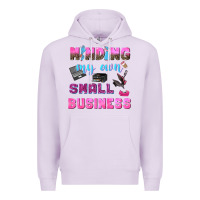 Lilac mind my own small business Premium Hoodie - NancyCooperArtShop