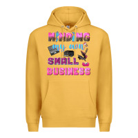 Mustard mind my own small business Premium Hoodie - NancyCooperArtShop