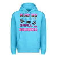 Ocean Blue mind my own small business Premium Hoodie - NancyCooperArtShop