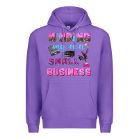 Purple mind my own small business Premium Hoodie - NancyCooperArtShop