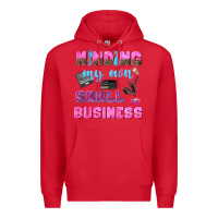 Red mind my own small business Premium Hoodie - NancyCooperArtShop