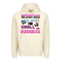 Sandshell mind my own small business Premium Hoodie - NancyCooperArtShop