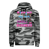 Slate Camo mind my own small business Premium Hoodie - NancyCooperArtShop