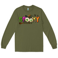 Army Green spooky Long Sleeve Tee - AdoDesignShop
