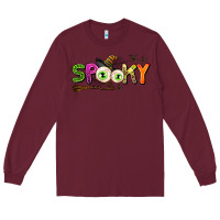 Burgundy spooky Long Sleeve Tee - AdoDesignShop