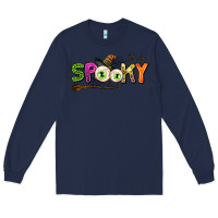 Navy spooky Long Sleeve Tee - AdoDesignShop