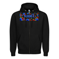 Black floral american mama 16oz libbey cup Zipper Hoodie - HRA Design Shop