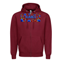 Burgundy floral american mama 16oz libbey cup Zipper Hoodie - HRA Design Shop