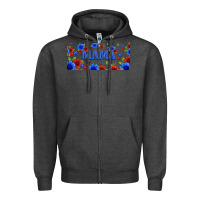 Charcoal Heather floral american mama 16oz libbey cup Zipper Hoodie - HRA Design Shop
