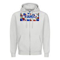Dove Grey floral american mama 16oz libbey cup Zipper Hoodie - HRA Design Shop