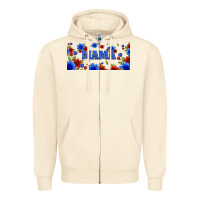 Sandshell floral american mama 16oz libbey cup Zipper Hoodie - HRA Design Shop
