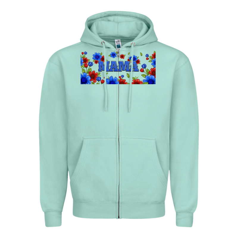 Floral American Mama 16oz Libbey Cup Zipper Hoodie by HRA Design Shop | Teevron