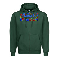 Sports Green floral american mama 16oz libbey cup Zipper Hoodie - HRA Design Shop