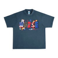Midnight Navy American nurse Urban Heavy Tee - Zillion Design Studio