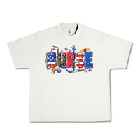 Pistachio American nurse Urban Heavy Tee - Zillion Design Studio
