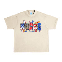 Sandshell American nurse Urban Heavy Tee - Zillion Design Studio