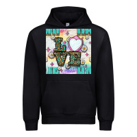 Black Leopard Love Hair And Mirror With Daisy Seamless Pattern Bbs Urban Hoodie - BundleAndBundleShop