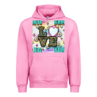 Fuchsia Pink Leopard Love Hair And Mirror With Daisy Seamless Pattern Bbs Urban Hoodie - BundleAndBundleShop
