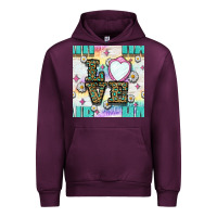 Mauve Wine Leopard Love Hair And Mirror With Daisy Seamless Pattern Bbs Urban Hoodie - BundleAndBundleShop