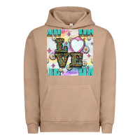 Pigment Burro Leopard Love Hair And Mirror With Daisy Seamless Pattern Bbs Urban Hoodie - BundleAndBundleShop