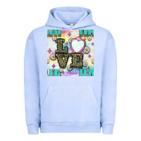 Pigment Grape Ice Leopard Love Hair And Mirror With Daisy Seamless Pattern Bbs Urban Hoodie - BundleAndBundleShop