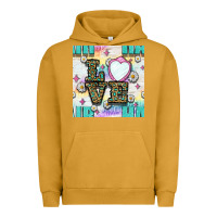 Pigment Peanut Butter Leopard Love Hair And Mirror With Daisy Seamless Pattern Bbs Urban Hoodie - BundleAndBundleShop