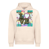 Sandshell Leopard Love Hair And Mirror With Daisy Seamless Pattern Bbs Urban Hoodie - BundleAndBundleShop