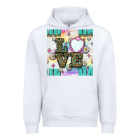 White Leopard Love Hair And Mirror With Daisy Seamless Pattern Bbs Urban Hoodie - BundleAndBundleShop