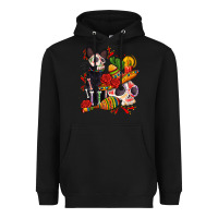 Black mexican dead day with skeleton cat Heavyweight Hoodie - AdoDesignShop