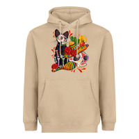 Mexican Dead Day With Skeleton Cat Heavyweight Hoodie | Teevron