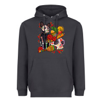 Smoke mexican dead day with skeleton cat Heavyweight Hoodie - AdoDesignShop