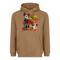 Toasted Coconut mexican dead day with skeleton cat Heavyweight Hoodie - AdoDesignShop