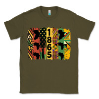 Army Green juneteenth brush stroke 2 Classic Tee - HRA Design Shop
