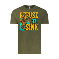 Vintage Olive refuse to sink western Vintage Tee - texasbilliewilder