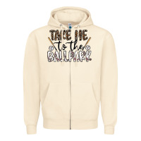 Sandshell take me to the ballpark Zipper Hoodie - CowhideDigitalArt