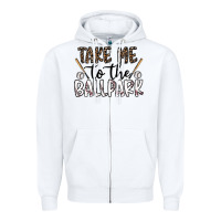 White take me to the ballpark Zipper Hoodie - CowhideDigitalArt
