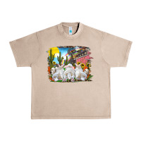 French Oak Easter Farm With Bunnies Urban Heavy Tee - RanaPortraitStore