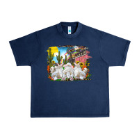Navy Easter Farm With Bunnies Urban Heavy Tee - RanaPortraitStore