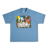 Pebble Blue Easter Farm With Bunnies Urban Heavy Tee - RanaPortraitStore