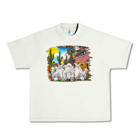 Pistachio Easter Farm With Bunnies Urban Heavy Tee - RanaPortraitStore