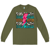 Army Green dog mama Long Sleeve Tee - Zillion Design Studio