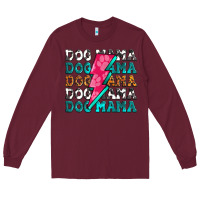 Burgundy dog mama Long Sleeve Tee - Zillion Design Studio
