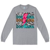 Heather Grey dog mama Long Sleeve Tee - Zillion Design Studio