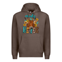 Coffee moody cow Premium Hoodie - NancyCooperArtShop