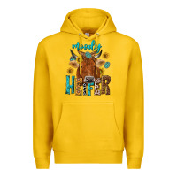 Lemon moody cow Premium Hoodie - NancyCooperArtShop