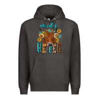 Smoke moody cow Premium Hoodie - NancyCooperArtShop